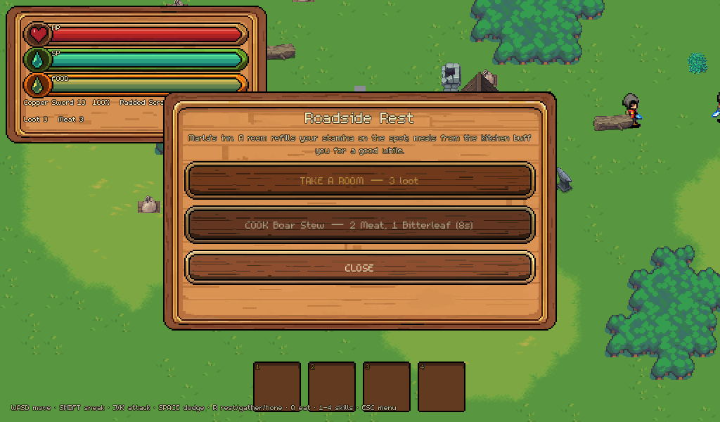 The inn menu: take a room, cook boar stew